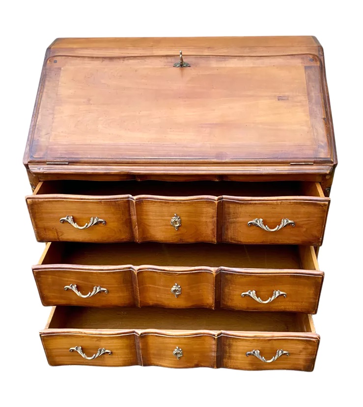 Bureau Secrétaire Dit "Scriban" de Style Louis XV en Bois Fruitier-photo-3
