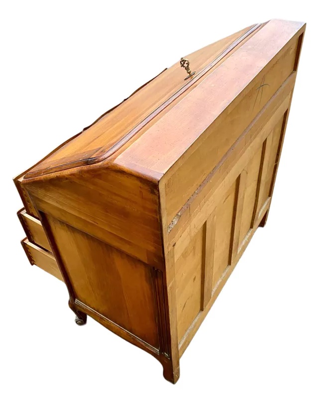 Bureau Secrétaire Dit "Scriban" de Style Louis XV en Bois Fruitier-photo-8