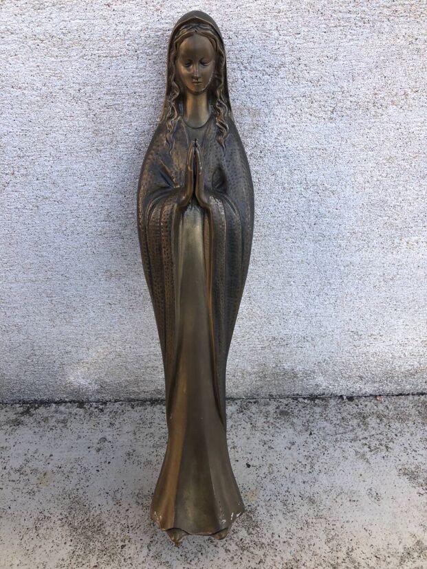 65cm Solid Bronze Statue Of The Virgin Mary-photo-3