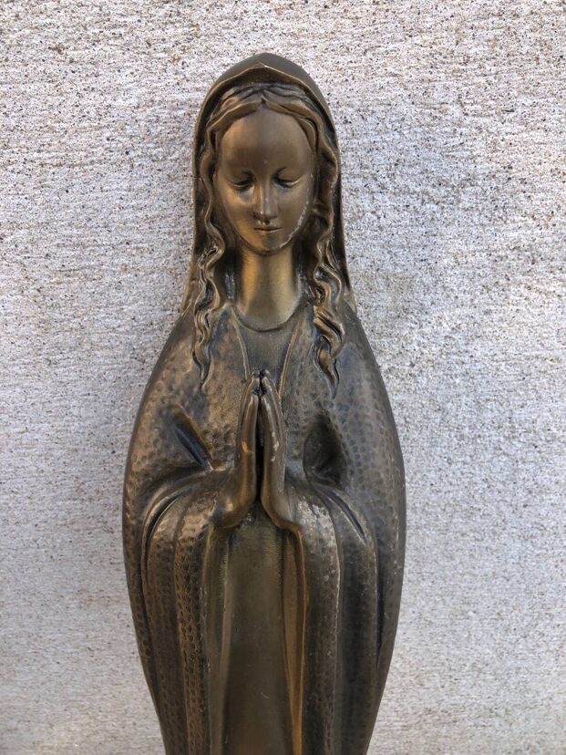 65cm Solid Bronze Statue Of The Virgin Mary-photo-5