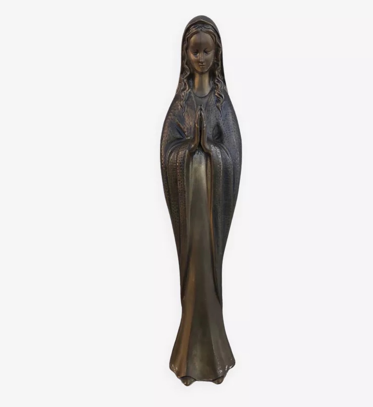 65cm Solid Bronze Statue Of The Virgin Mary