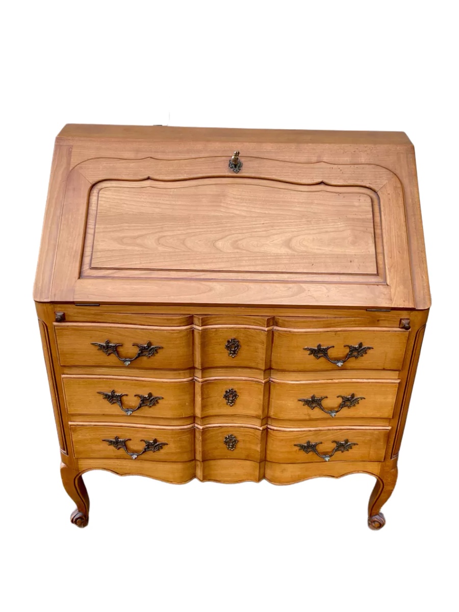 Secrétaire scriban dos d’âne de style Louis XV-photo-1