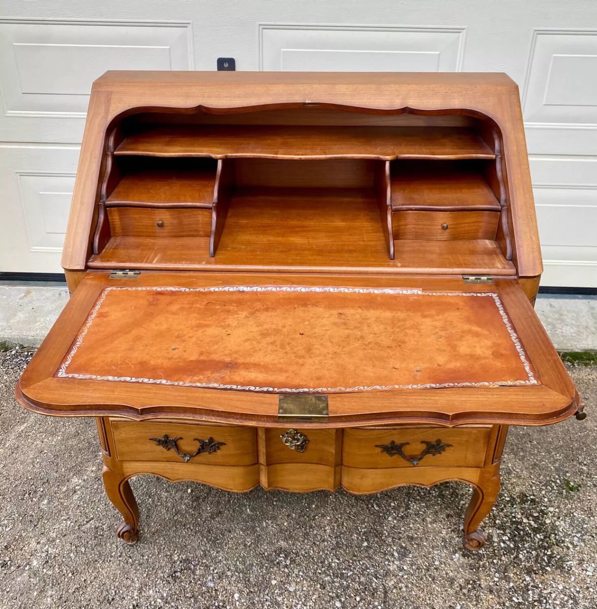 Secrétaire scriban dos d’âne de style Louis XV-photo-2