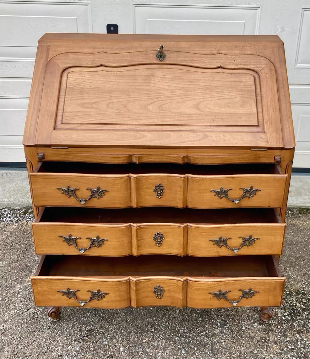 Secrétaire scriban dos d’âne de style Louis XV-photo-3