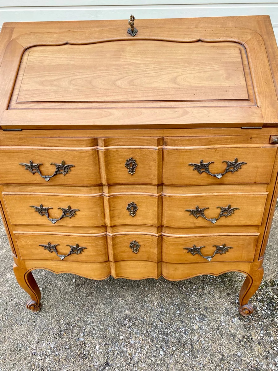 Secrétaire scriban dos d’âne de style Louis XV-photo-4
