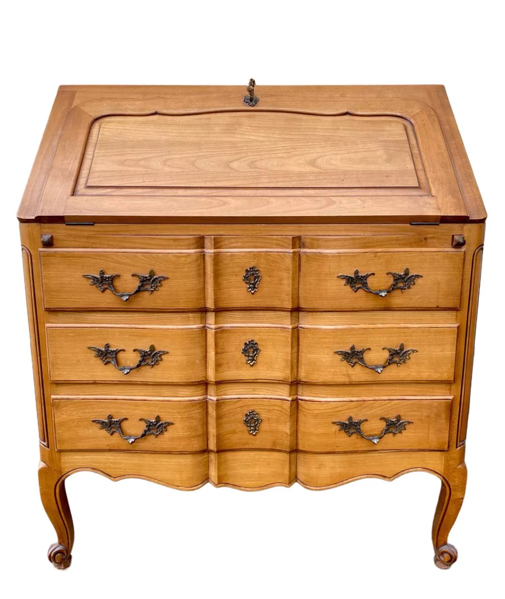 Secrétaire scriban dos d’âne de style Louis XV-photo-7