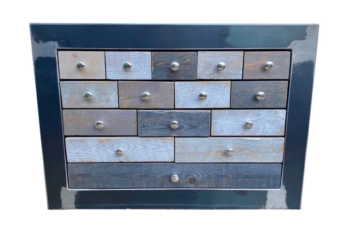 Loftboutik 15-drawer Metal Chest Of Drawers, 2010s-photo-1