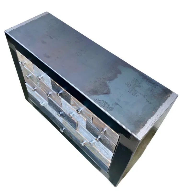 Loftboutik 15-drawer Metal Chest Of Drawers, 2010s-photo-5