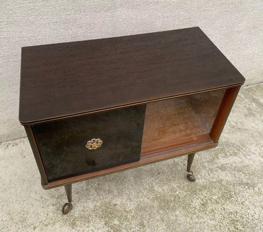 Vitrine de Bar Vintage sur Roulettes, 1960s-70s-photo-3