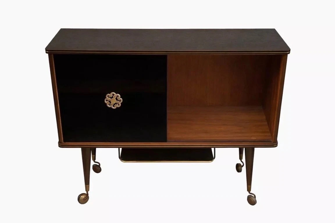 Vitrine de Bar Vintage sur Roulettes, 1960s-70s-photo-4