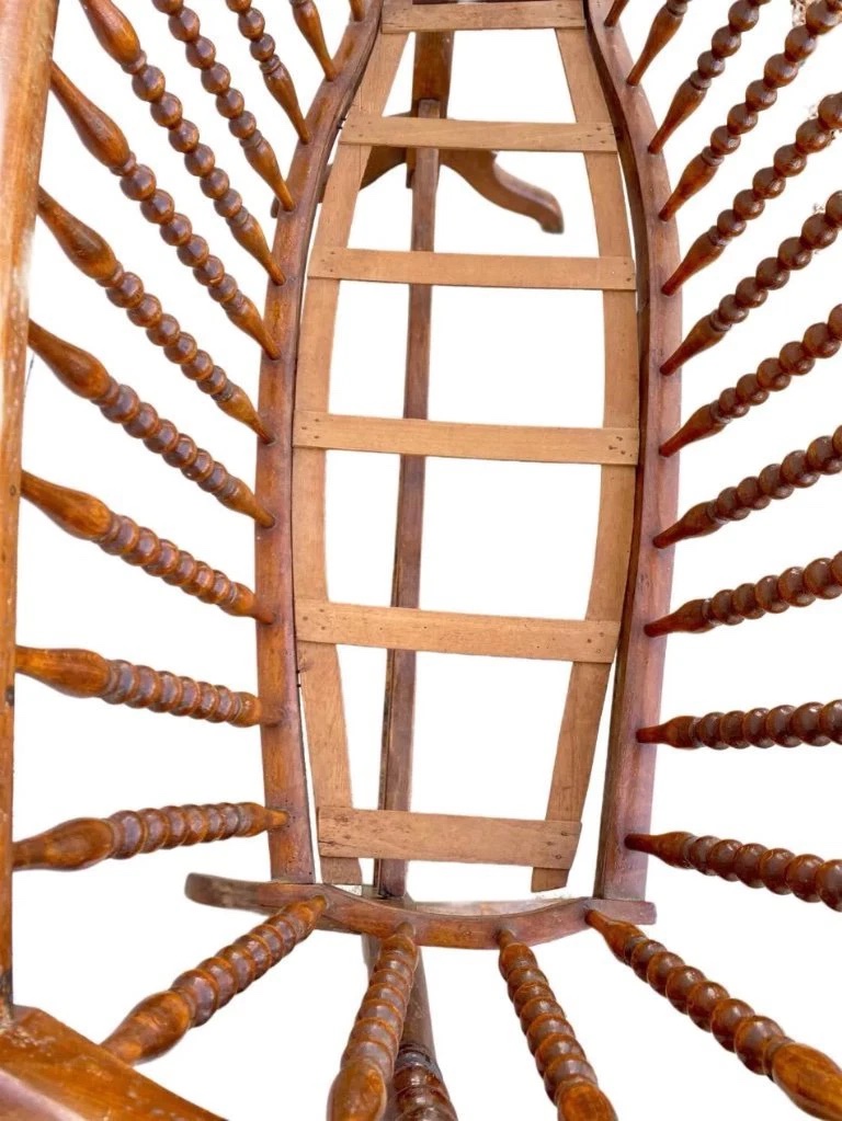 Berceau en Bois avec Berceau en Lin, 1920s-photo-2