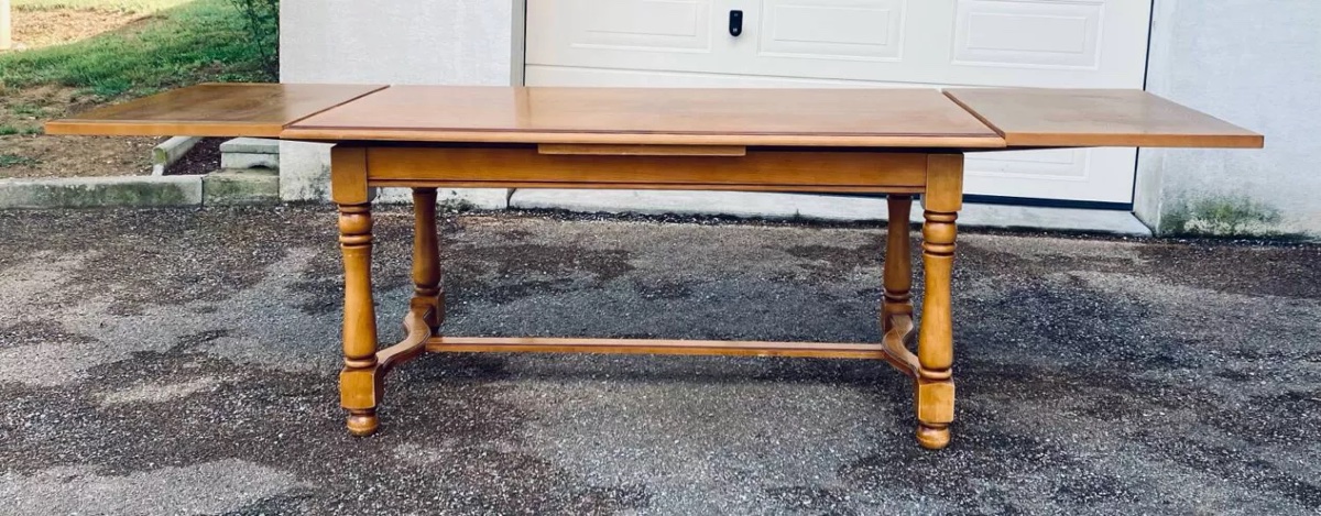 Large Solid Wood Farmhouse Table-photo-2