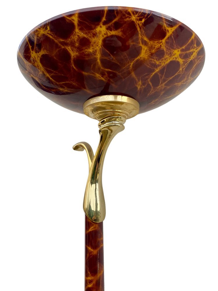 Gold Halogen Lamp By Rhoum Jr, 1970s-photo-2