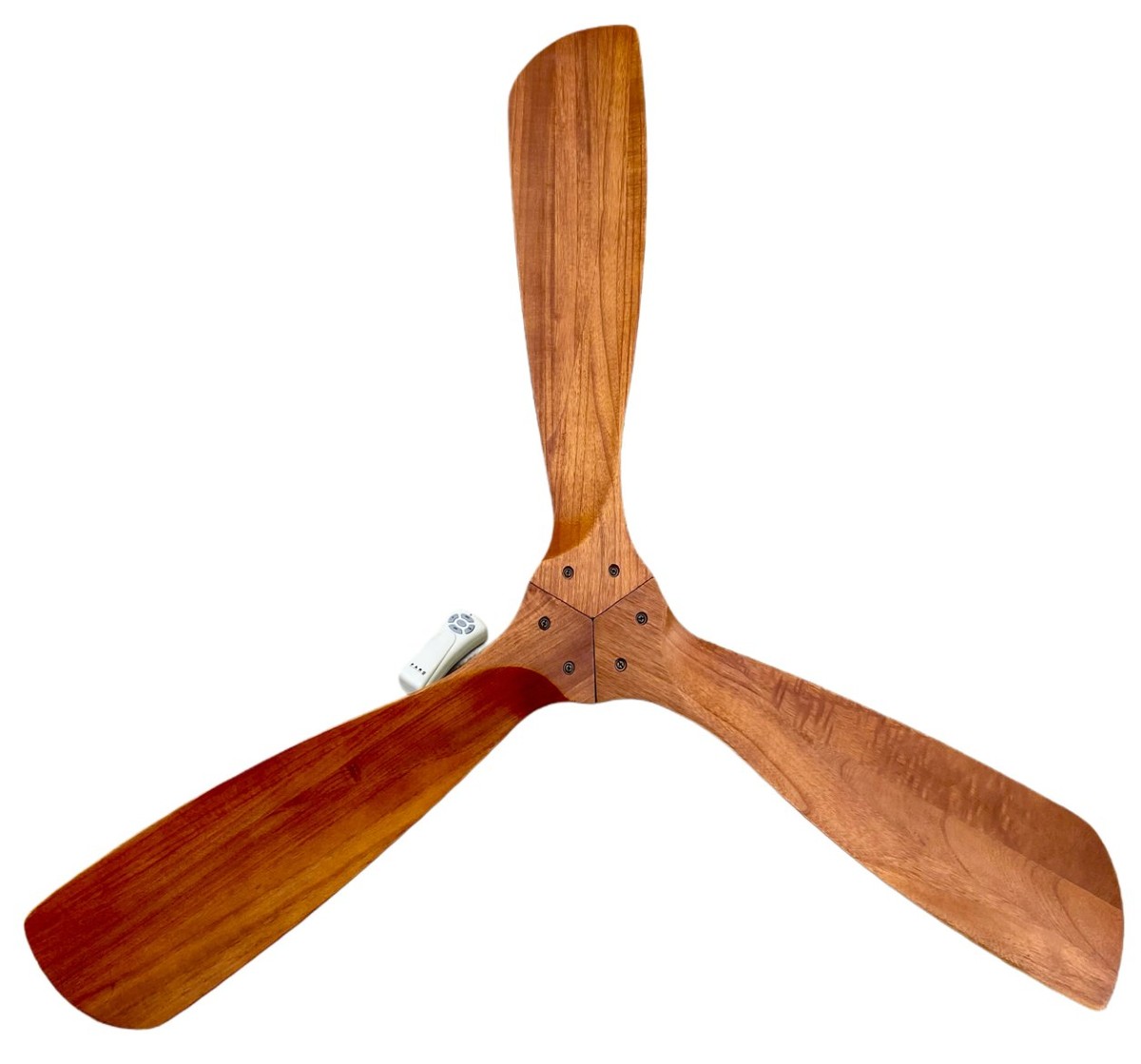 Ventilateur de Plafond Faro Lantau Marron/Chrome avec Télécommande, Style Hélice/Palme d'Avion,