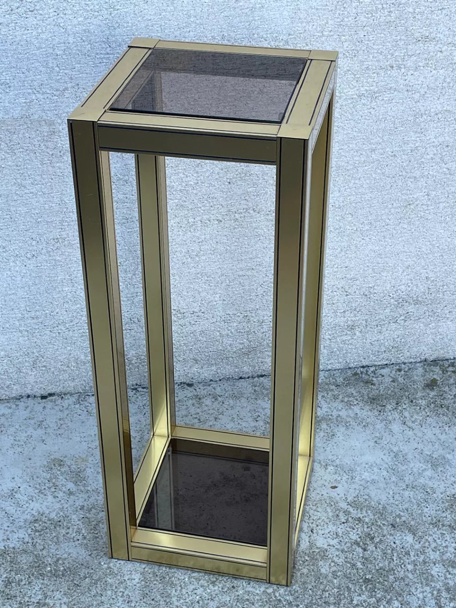 Console sellette or dorée moderne vintage-photo-2