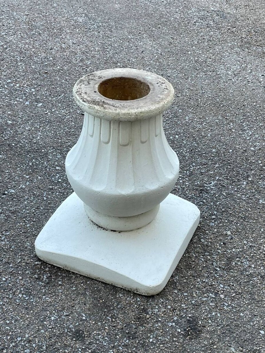 Antique Stone Flower Pot Planter-photo-5