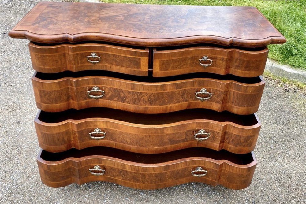 Commode à 4 Tiroirs en Noyer, Allemagne, 1970s-photo-2