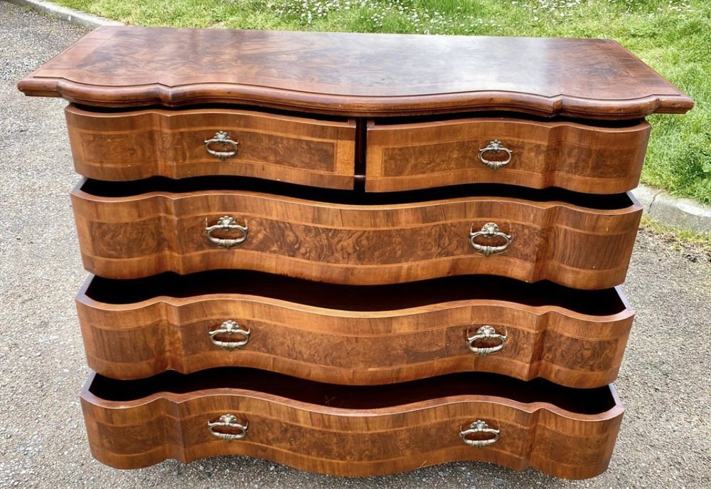 Commode à 4 Tiroirs en Noyer, Allemagne, 1970s-photo-3