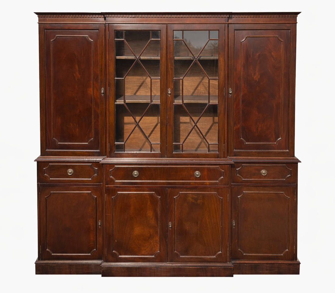 Bibliothèque Anglaise secrétaire acajou style victorien