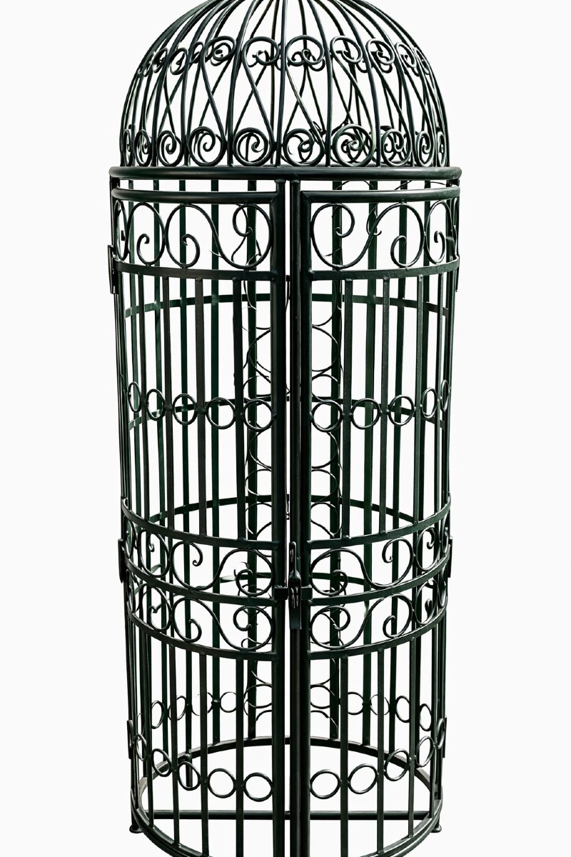 Porte bouteille et verre cage à vin cave à vin bar en fer forgé-photo-4