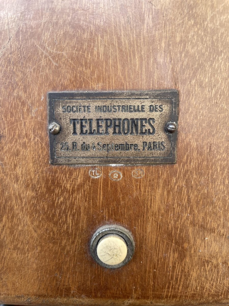 Antique Salt Box Telephone, 1890s-photo-2