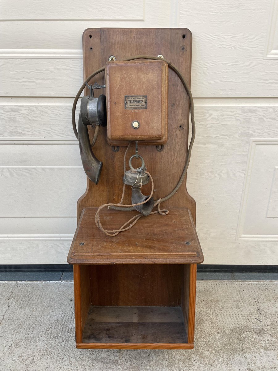 Antique Salt Box Telephone, 1890s-photo-1