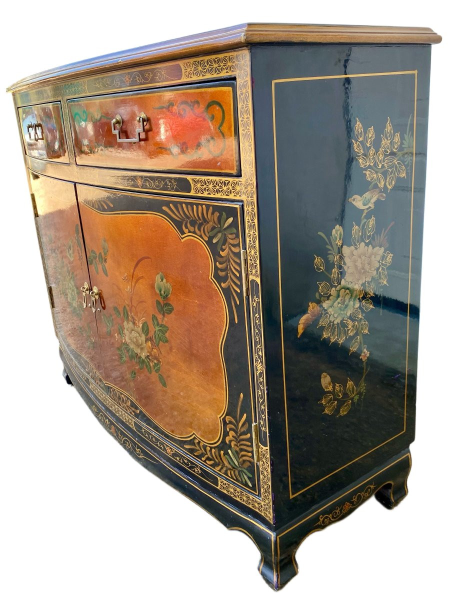 Buffet commode laqué meuble Asiatique-photo-2