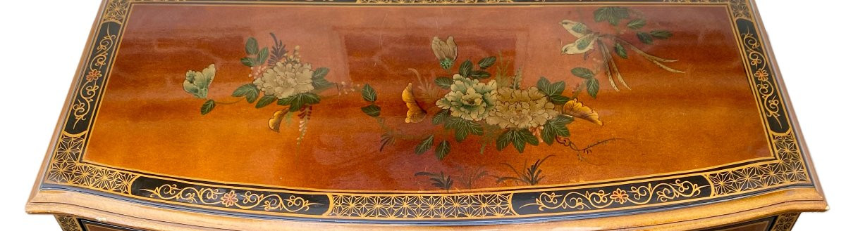 Buffet commode laqué meuble Asiatique-photo-4