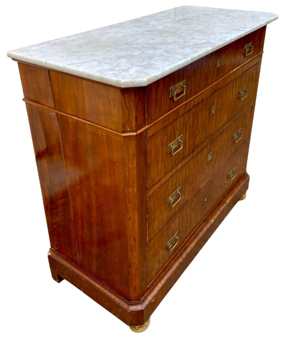 Commode à 4 tiroirs bateau marine militaire vintage-photo-3