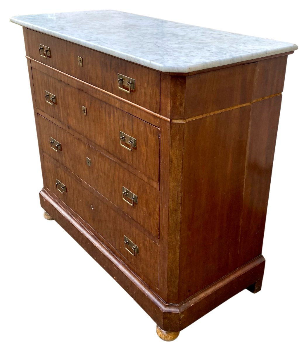 Commode à 4 tiroirs bateau marine militaire vintage-photo-4