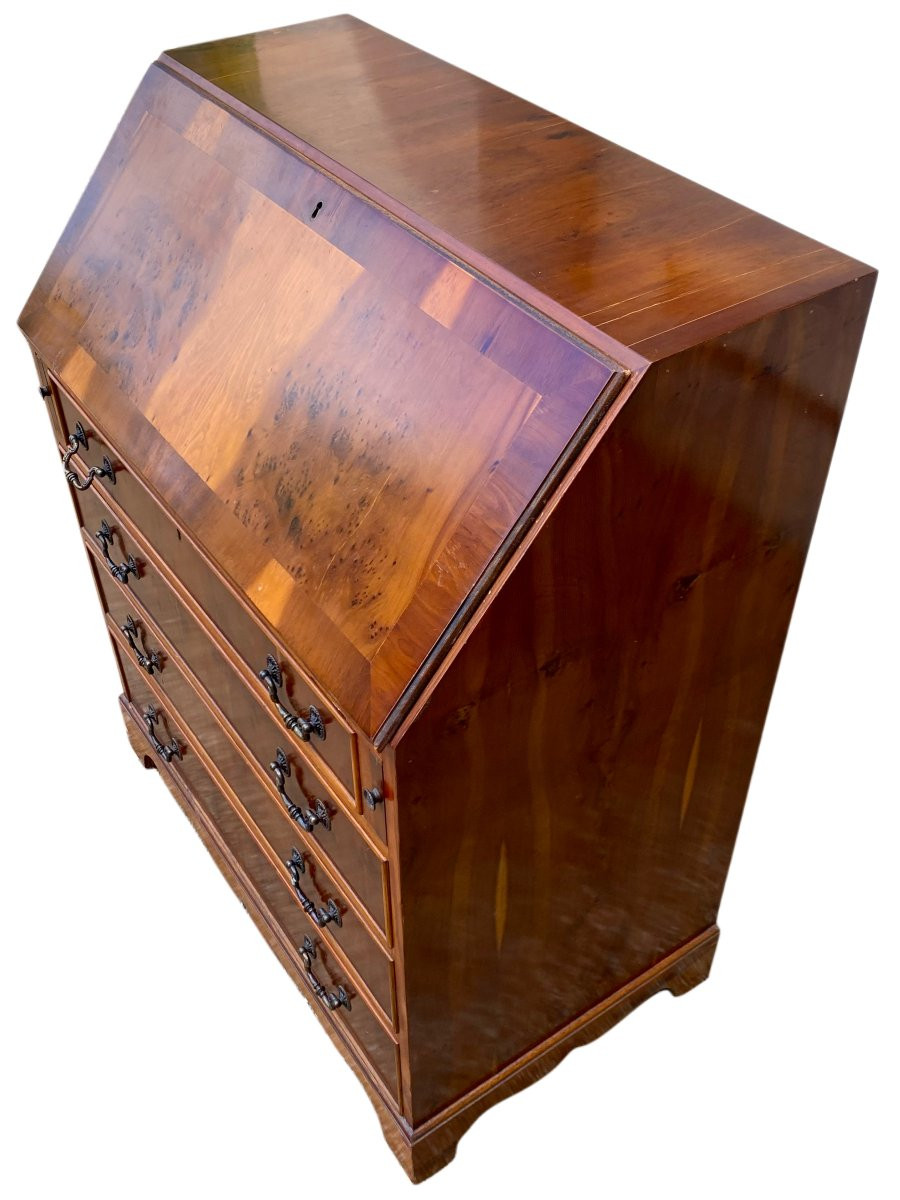 Antique Walnut English Secretary-photo-1