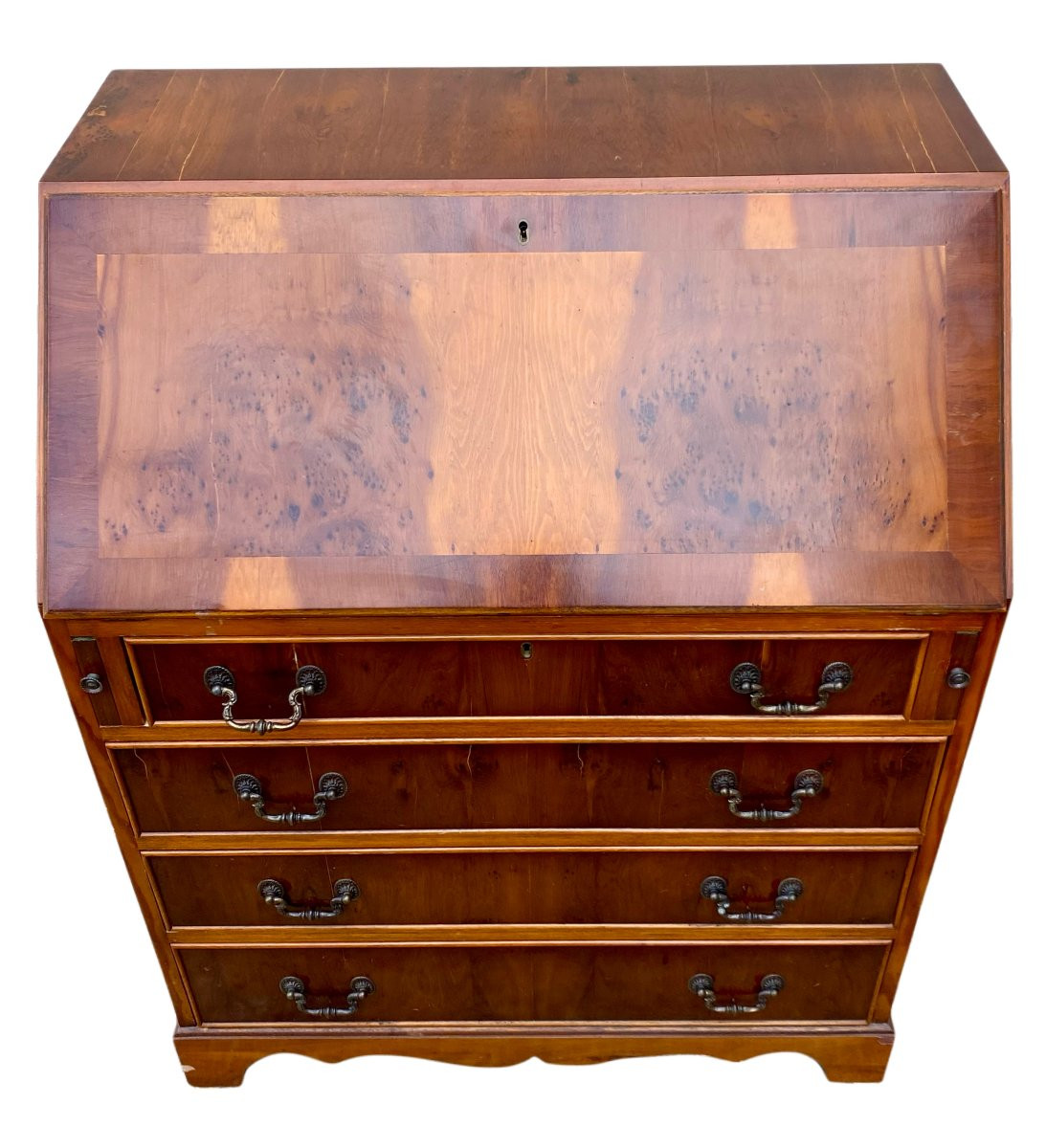 Antique Walnut English Secretary-photo-5