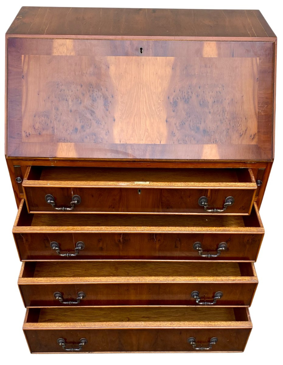 Antique Walnut English Secretary-photo-6