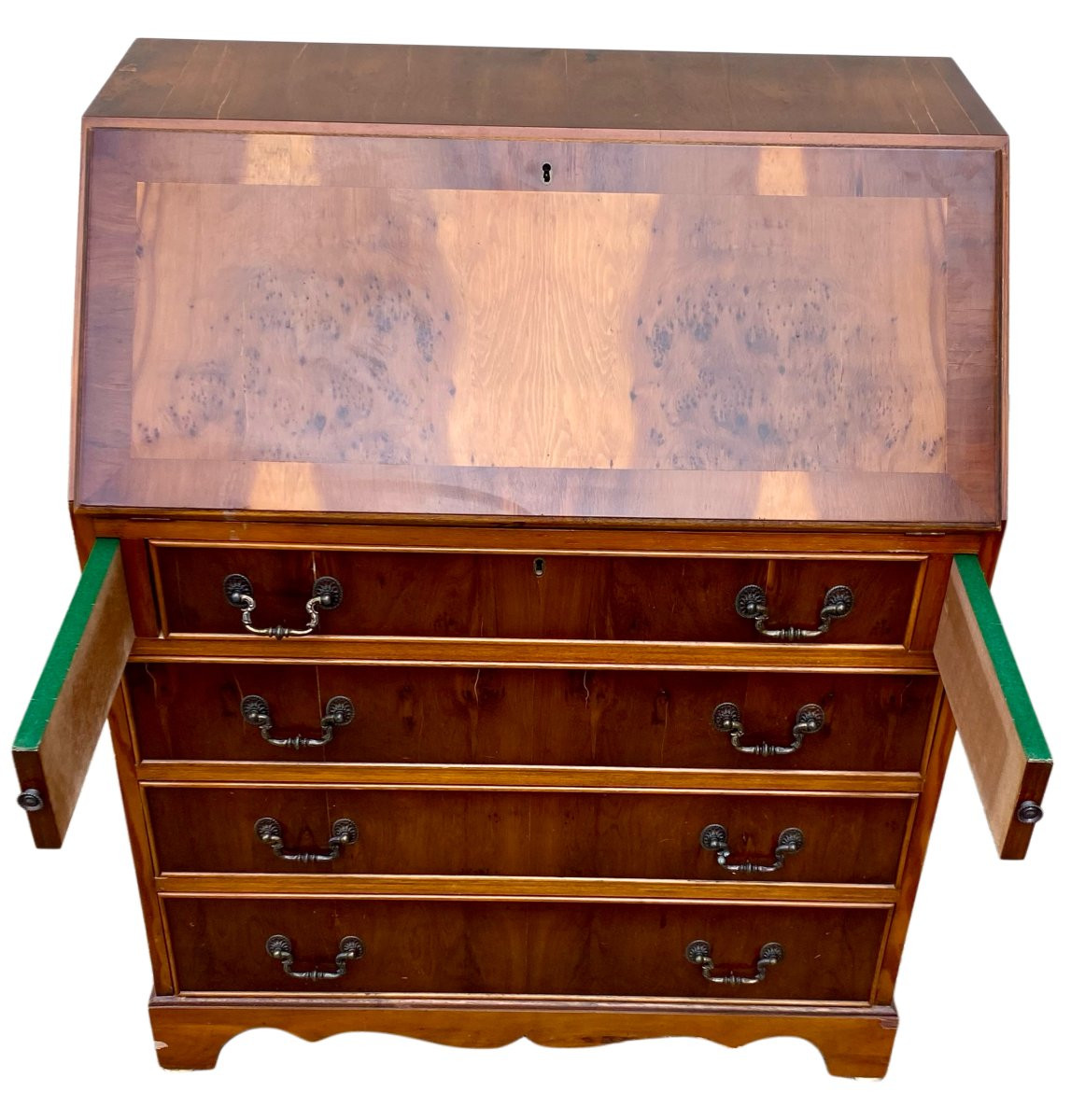 Antique Walnut English Secretary-photo-7