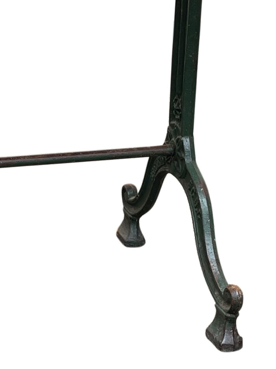 Antique Wrought-iron Engraved Bistro Table-photo-2