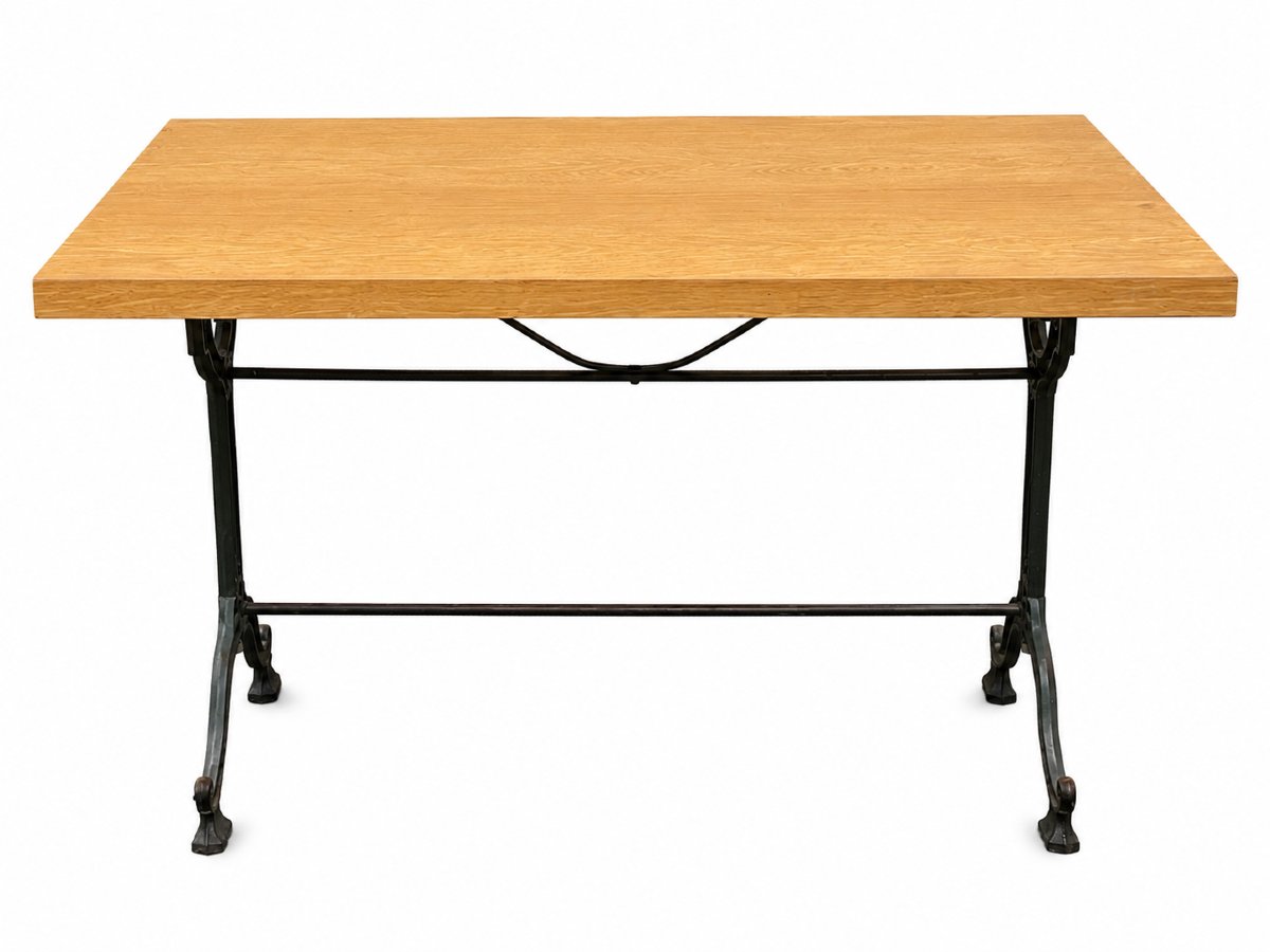 Antique Wrought-iron Engraved Bistro Table-photo-5