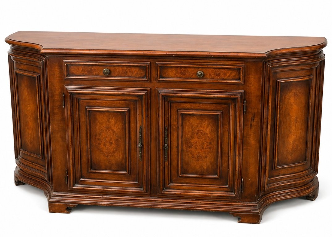 Grand buffet en merisier et noyer à panneaux de ronce, XIXe siècle 