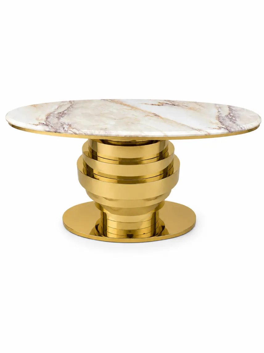 Gold-plated Brass And Marble Console Table—1970s Style-photo-4