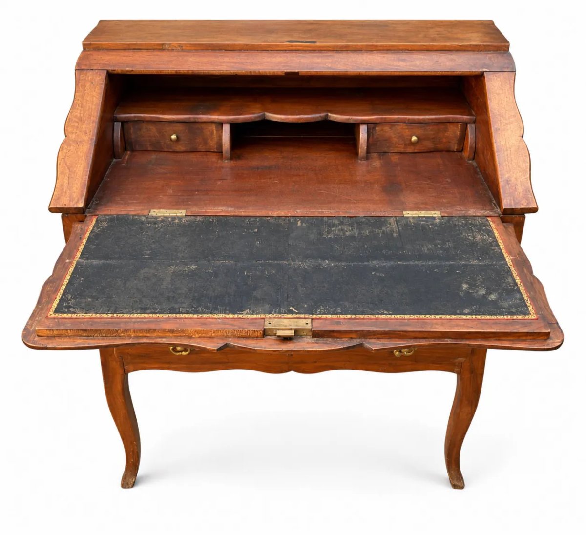 Secrétaire de style Louis XV en noyer - XIXe siècle-photo-2