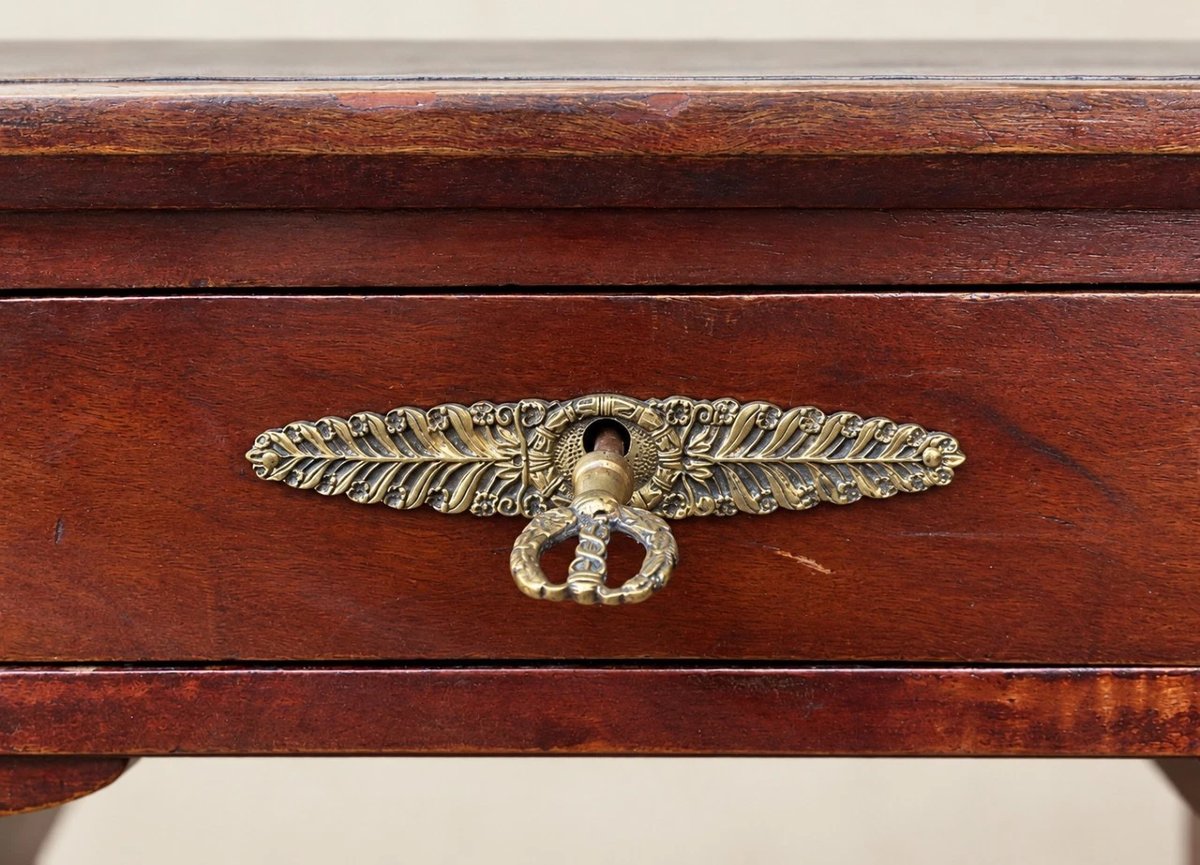 Bureau plat de style Empire en acajou-photo-3