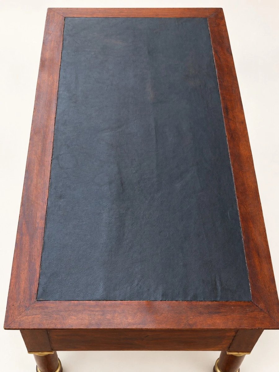 Bureau plat de style Empire en acajou-photo-3