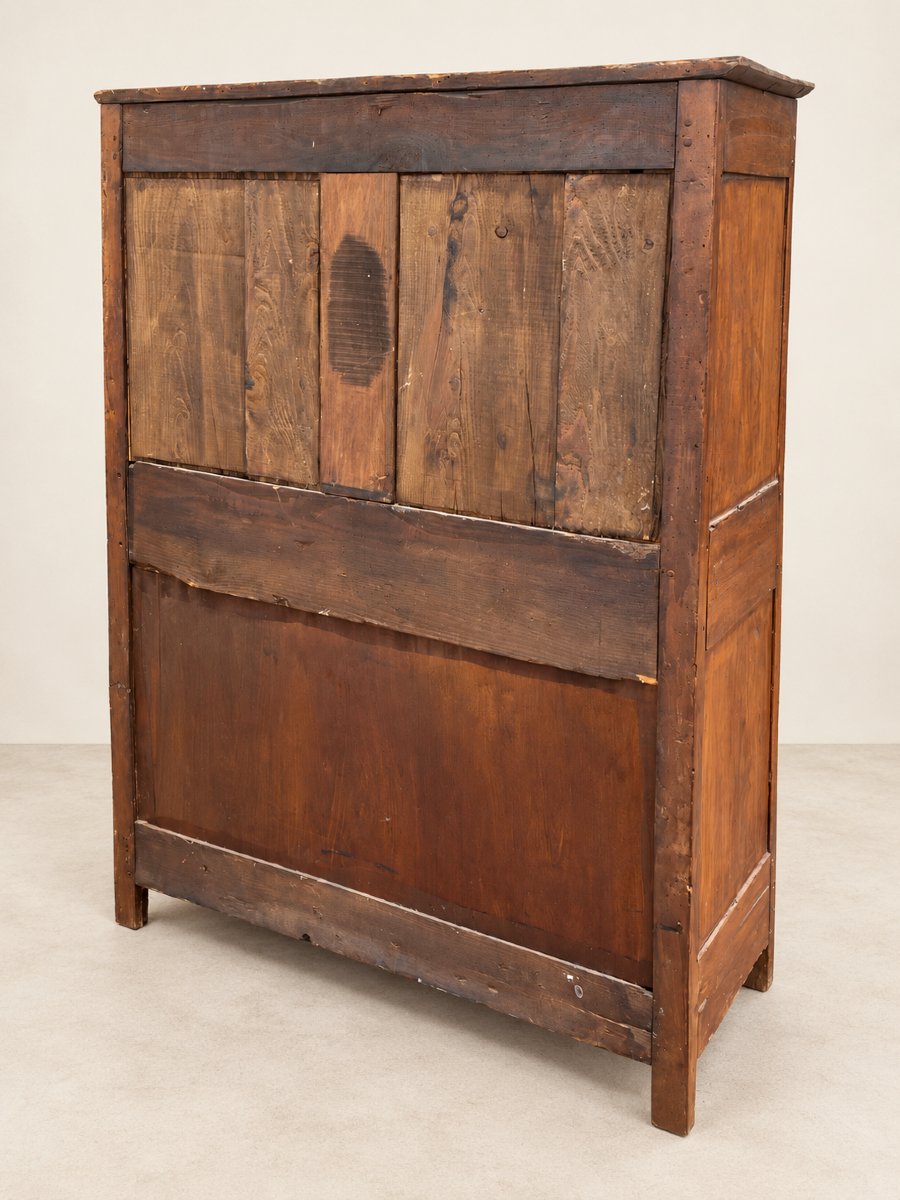 Regional Louis XV-style Two-door Cabinet With Carved Decoration And A Warm Patina-photo-3