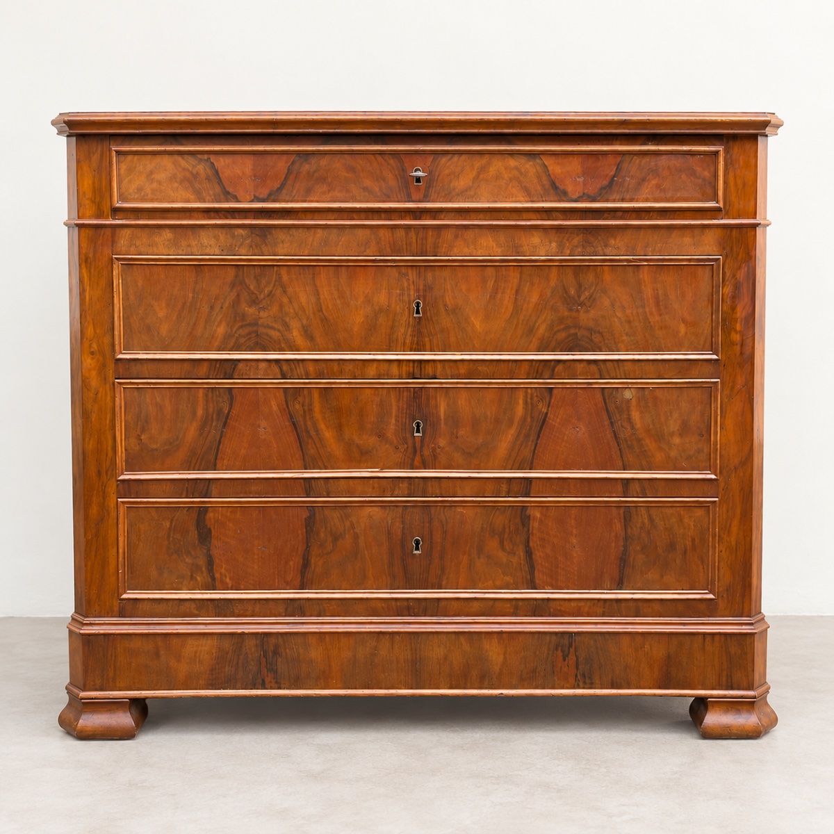 Antique Louis-philippe-style Walnut Chest Of Drawers-photo-4