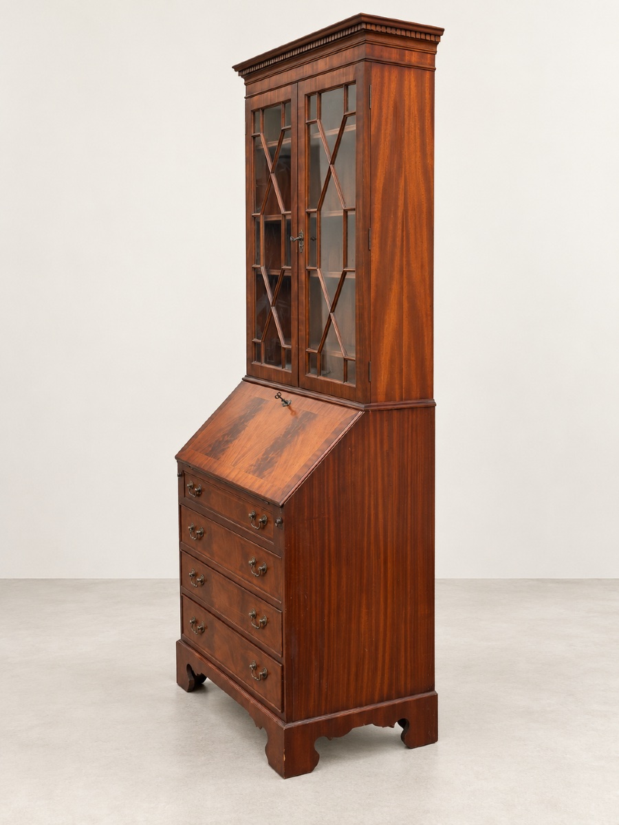 English-style Mahogany And Mahogany-veneered Bookcase-photo-4