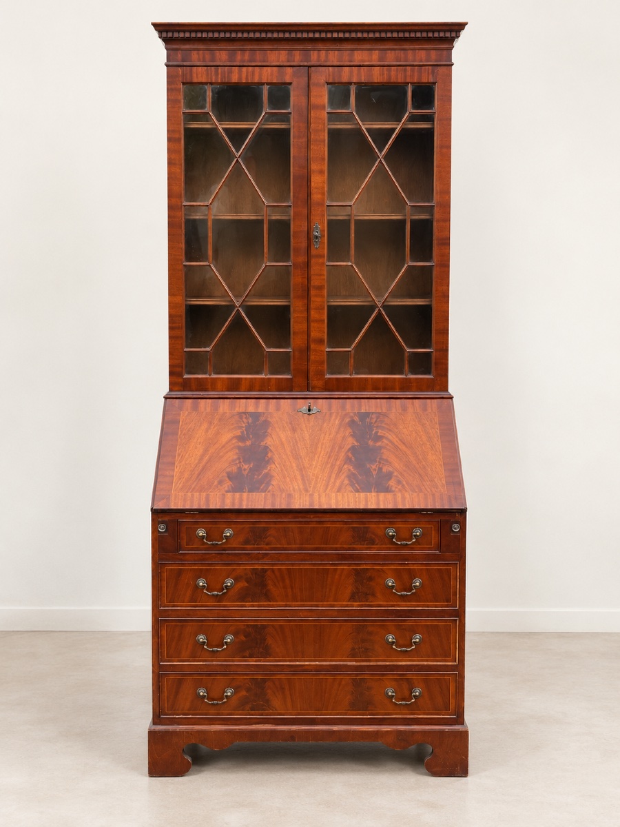 English-style Mahogany And Mahogany-veneered Bookcase