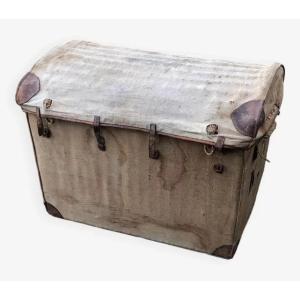 Rattan And Wicker Trunk & Chest, Militaria, French Military Collection