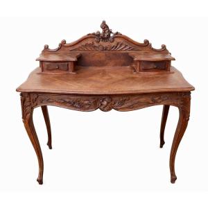 Louis XV Style Carved Desk, 19th Century