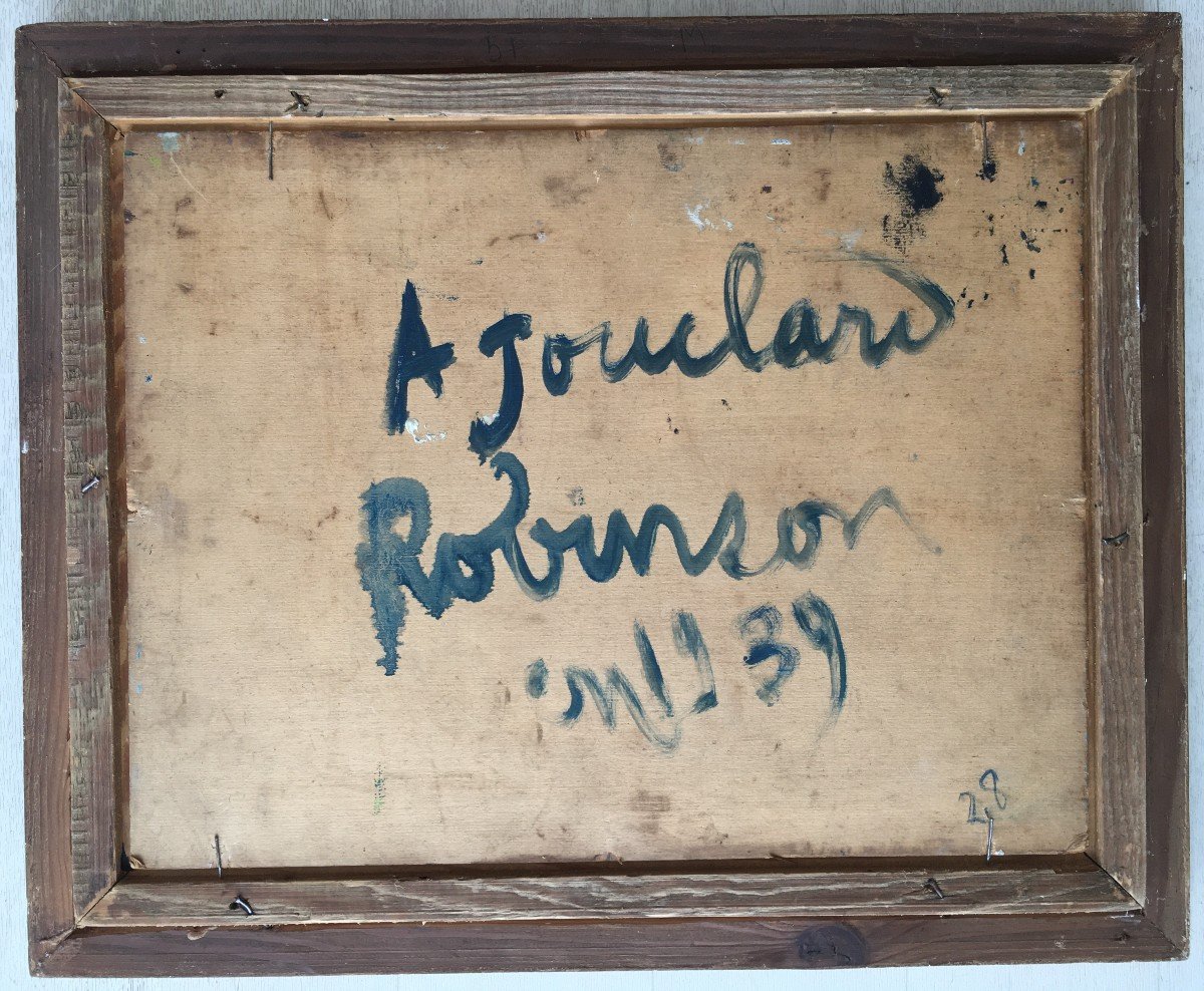 Tableau Peinture Adrienne Jouclard Les Guiguette Au Plessis Robinson-photo-4