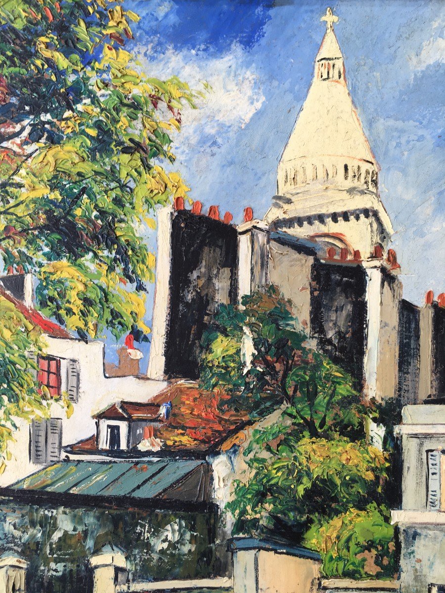 Very Beautiful Painting Of Montmartre By Elisée Maclet 1881-1962 School Of Paris-photo-3
