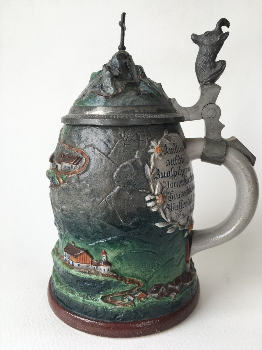 Beautiful Beer Mug Zugspitz Bavaria Made By Pauson-photo-2